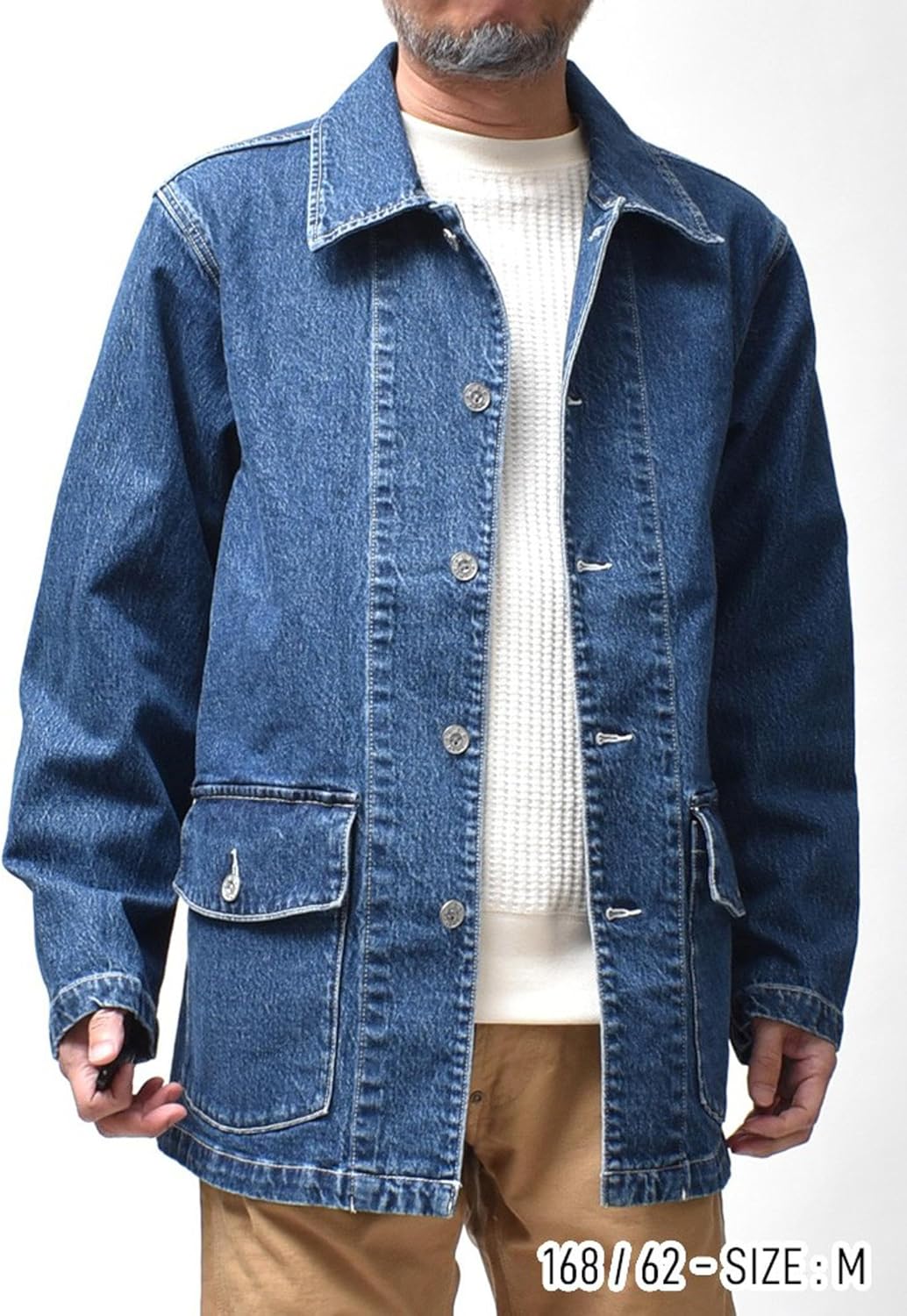 ヒューストン] デニム カバーオール メンズ 大きいサイズ （ 12.5oz